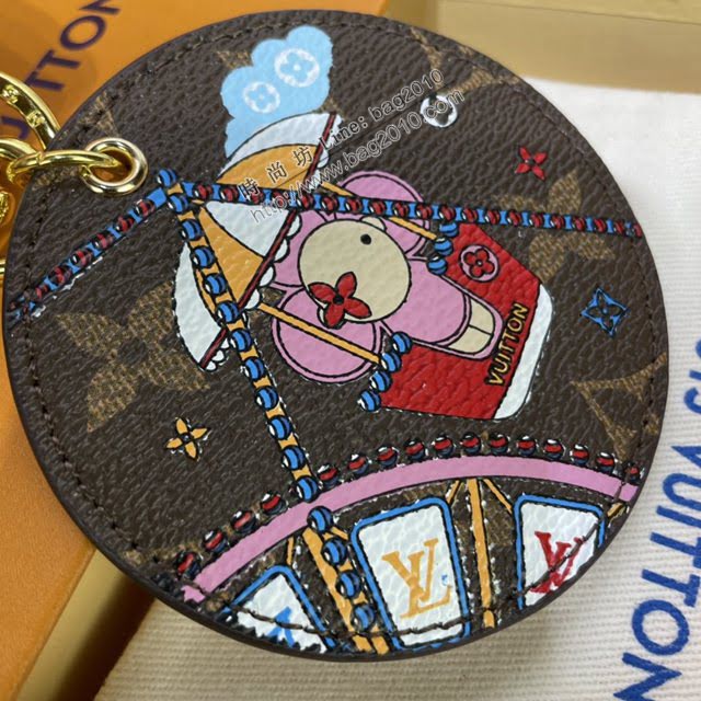 LOUIS VUITTON專櫃新款包包 路易威登Illustre Vivienne Funfair Xmas包飾 LV動物印花鑰匙扣  ydh4043